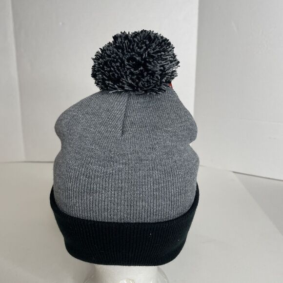 New 23 GOAT Winter Beanie, Gray/Black, Knit, Pom, Acrylic NWT - Picture 3 of 9